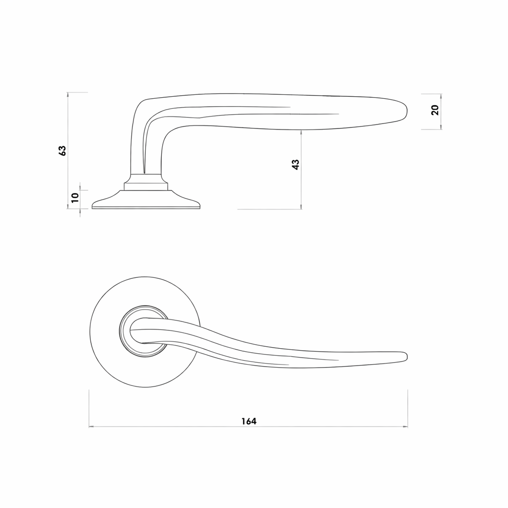 Stream Lever on Arc Covered Rose
